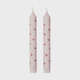 Broste Copenhagen Amor kroonkaars 2-pack Light pink-rood