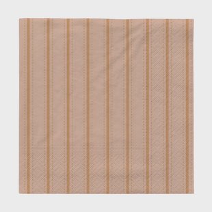 Broste Copenhagen Dolly papieren servetten 33x33 cm 20-pack Soft pink-cinnamon zand