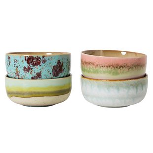 HKliving 70&#039;s Ceramic Dessert Schaal Set Van 4 Impression