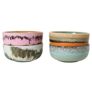 HKliving 70&#039;s Ceramic Tapas Kom Set Van 4 Renaissance