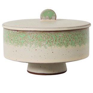 HKliving 70&#039;s Ceramic Bonbon Voorraadpot Op Voet Petal