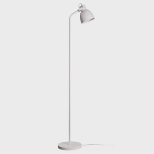 Coast Vloerlamp Matt White Dyberg Larsen - Woonkamer - Scandinavisch - Metaal - Met lampenkap