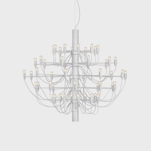2097/50 C Hanglamp w/Frosted Bulbs Matte White FLOS - Woonkamer - Designer - Metaal - Meerdere lampen