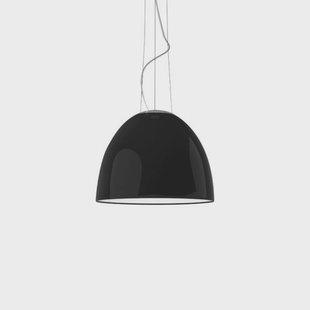 Nur Mini Gloss LED S Hanglamp Zwart Nur Gloss Mini Artemide - Woonkamer - Designer - Metaal - 1 lamp