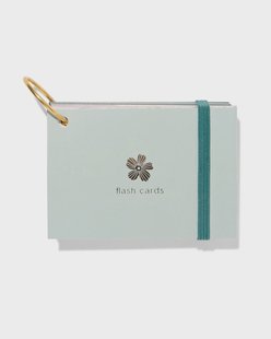 HEMA Flashcards met ring en elastiek (groen)