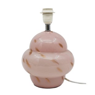 Lampvoet bobbel - roze/goud - ø21x30 cm