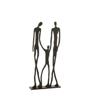 J-Line figuur Familie - aluminium - zwart