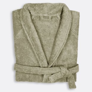 Badjas in badstof, sjaalkraag, 450g/m², Haxel