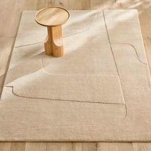 Eigentijds vloerkleed in wol, handgeweven, Sahil