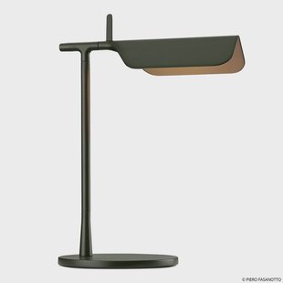Tab T LED tafellamp mat donkergroen FLOS - Woonkamer - Designer - Metaal - 1 lamp