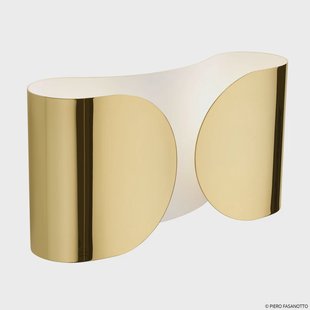 Foglio Wandlamp Gold FLOS - Woonkamer - Designer - Metaal - Hoekig