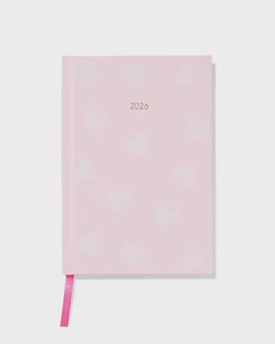 HEMA Agenda 2026 A5 hartjes roze