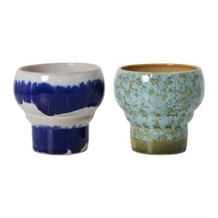 HKliving 70&apos;s Ceramics Lungo Mok 0,24 L - Set van 2 - Symbolist