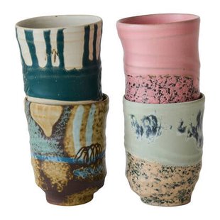 HKliving Artist Ceramics Mokken 0,25 L - Set van 4