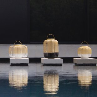 Take A Way draagbare tafellamp M Black Take A Way M Forestier - Woonkamer - Designer - Bamboe - Lantaarn