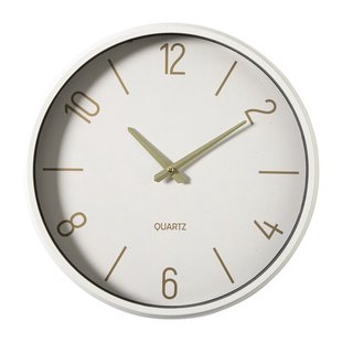 Wandklok - beige - ø37 cm