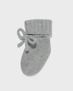 HEMA Babysokken gebreid wol grijsmelange (grijsmelange)