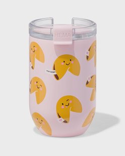HEMA Koffiebeker to go 350ml rvs gelukskoekje