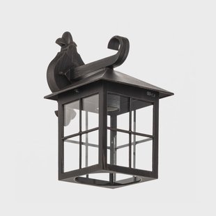 Ida buitenwandlamp, roestkleurig, 34 cm, lantaarn, E27 - Lindby - Balkon - Antiek - Aluminium - 1 lamp