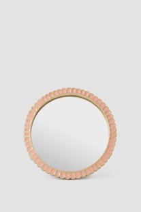 Roze scalloped spiegel