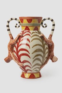 Multicolour vaas met apen