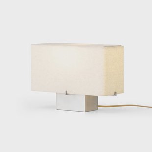 Nonna tafellamp aluminium-/zandkleurig, 24 cm, metaal/stof Audo Copenhagen - Woonkamer - Designer - Met lampenkap