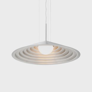 Chancery LED hanglamp, Ø 75 cm, aluminiumkleurig Audo Copenhagen - Woonkamer - Designer - Met lampenkap