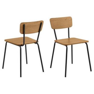 Giga Living - Eetkamerstoel - Naturel - Zithoogte 45cm - Tjorna - Set van 4