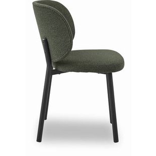 Giga Living - Eetkamerstoel Swan Forest Green Bouclé - Set van 2