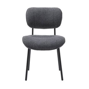 Giga Living - Eetkamerstoel Zonder Armleuning - Donkergrijs Stof - Buffalo - Set van 2