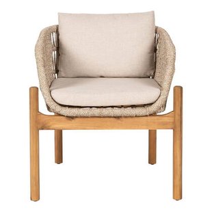 House Nordic - Eetkamerstoel Acacia Beige - 65x65x71cm - Terracina - Set van 2