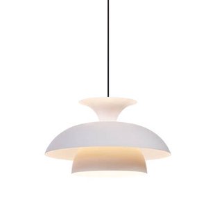 QAZQA Scandinavische hanglamp beige met witte binnenkant - Titus