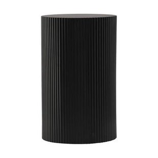 Nest living Asa Houten Bijzettafel Zwart - Ø 31 cm