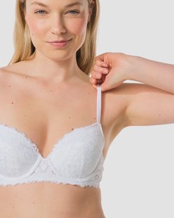 HEMA Voorgevormde kanten bh met beugel wit (wit)