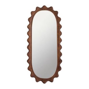 HKliving Ripple Spiegel - Hout