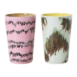 HKliving 70&apos;s Ceramics Theemok 0,46 L - Set van 2 - Baroque