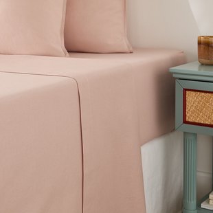 Plat laken, in katoen flanel, Clara