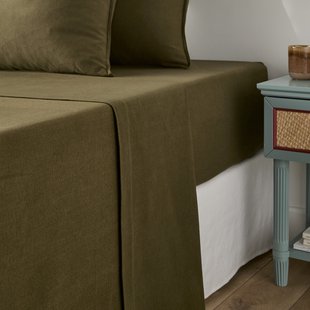 Plat laken, in katoen flanel, Clara