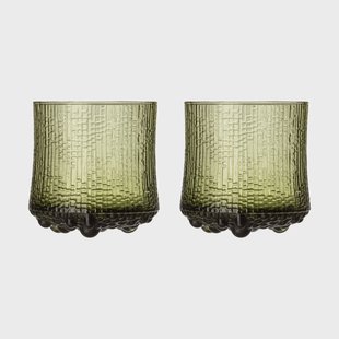 Iittala Ultima Thule On the rocks glas Finse zand 2-pack Groen