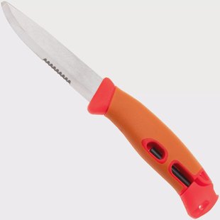 Morakniv Companion Spark Emergency (S) 14478 Orange/Red, bushcraftmes met firesteel, partially serrated
