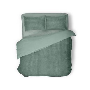 Eleganzzz Dekbedovertrek Teddy Rib Fleece - olive green