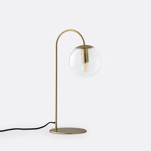 Tafellamp in messing en glas, Moricio