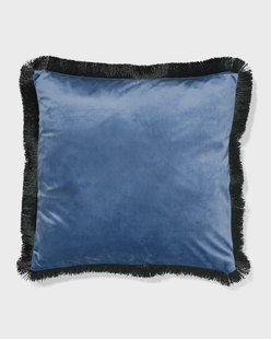 HEMA Kussenhoes 50x50cm franjes blauw (blauw)