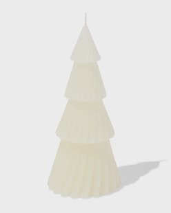 HEMA Vormkaars boom 7.4x7.4x16.7cm ecru