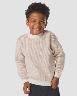 HEMA Kindertrui rib strepen bruin (bruin)