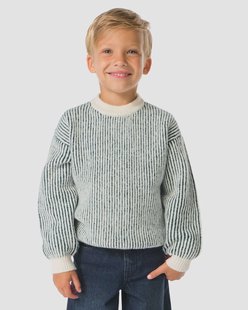 HEMA Kindertrui rib strepen groen (groen)