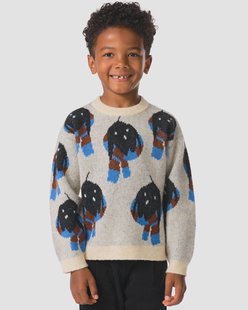 HEMA Takkie kindertrui jacquard ecru (ecru)