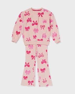 HEMA Kinder kledingset trui en legging strikjes roze (roze)