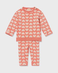 HEMA Newborn kledingset hartjes roze (roze)