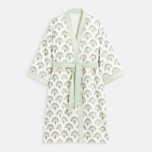 Bedrukte badjas met binnenzijde in badstof, Joyce